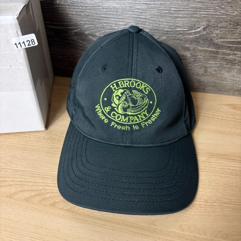 H Brooks and Company Hat Cap Strap Back Black One Size Adjustable